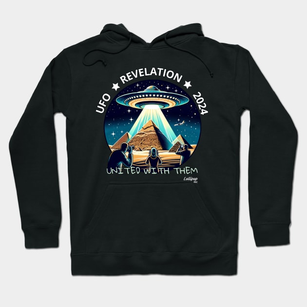 UFO/UAP Revelation: Pyramid Party - A Cosmic Surprise Hoodie by LollipopINC